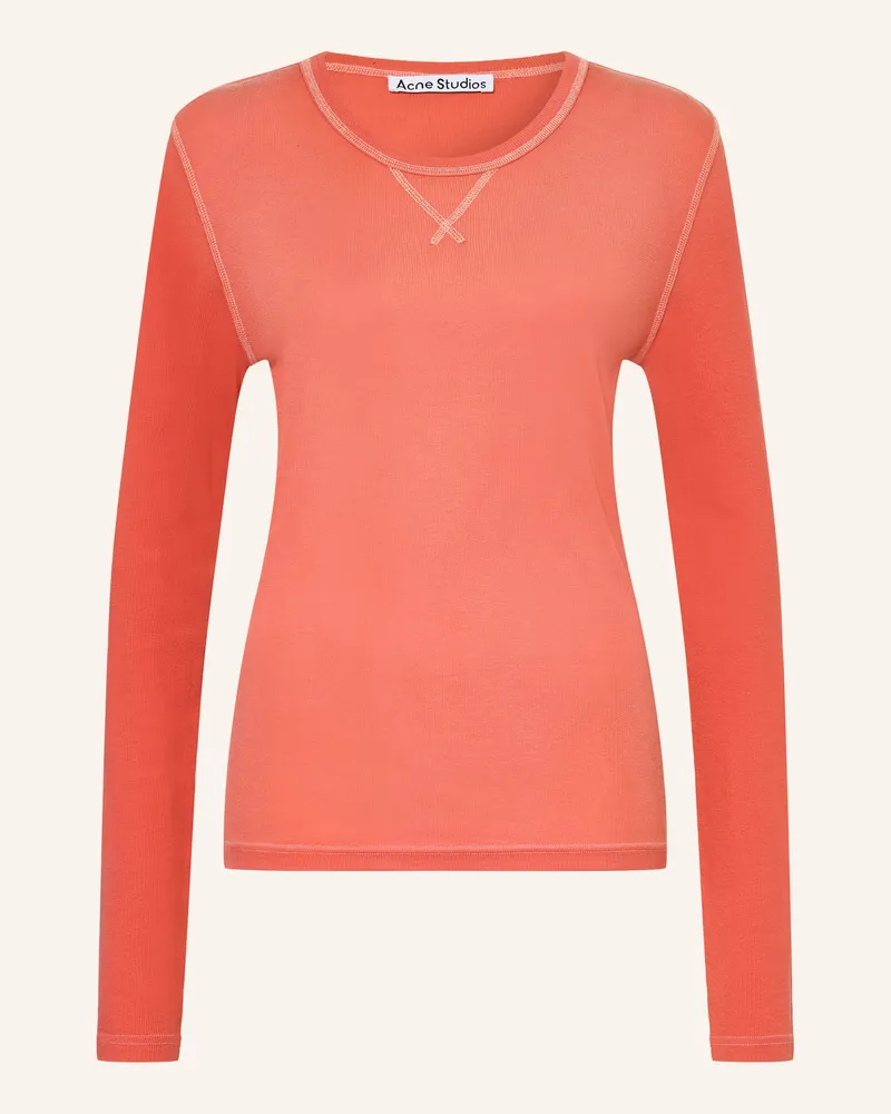 Acne Studios Longsleeve weiss Hellrot