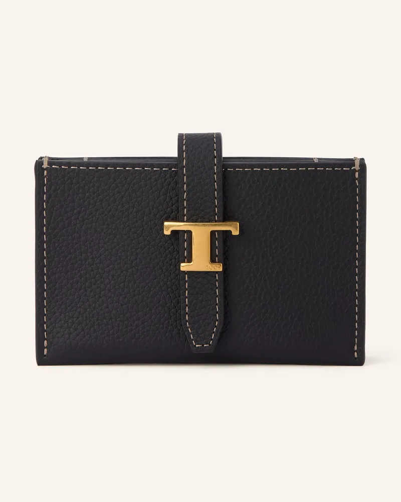 TOD'S Geldbörse T Timeless schwarz Schwarz