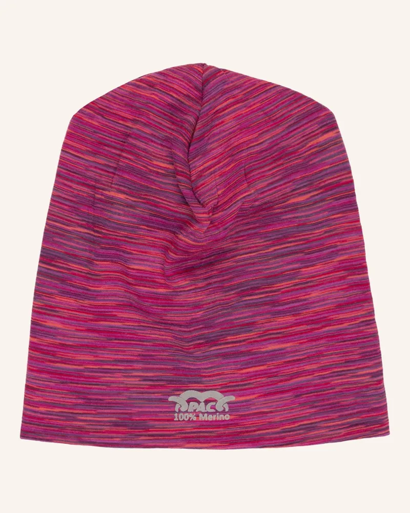 P.A.C. Multifunktionsmütze aus Merinowolle Pink