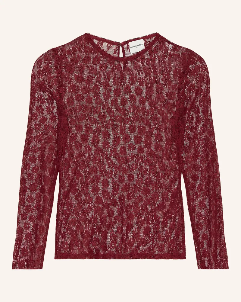Claudie Pierlot Longsleeve Aus Spitze rot Dunkelrot
