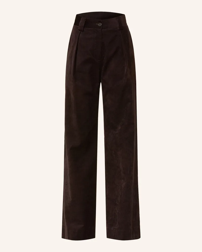Antonelli Firenze Samthose Singapore schwarz Dunkelbraun