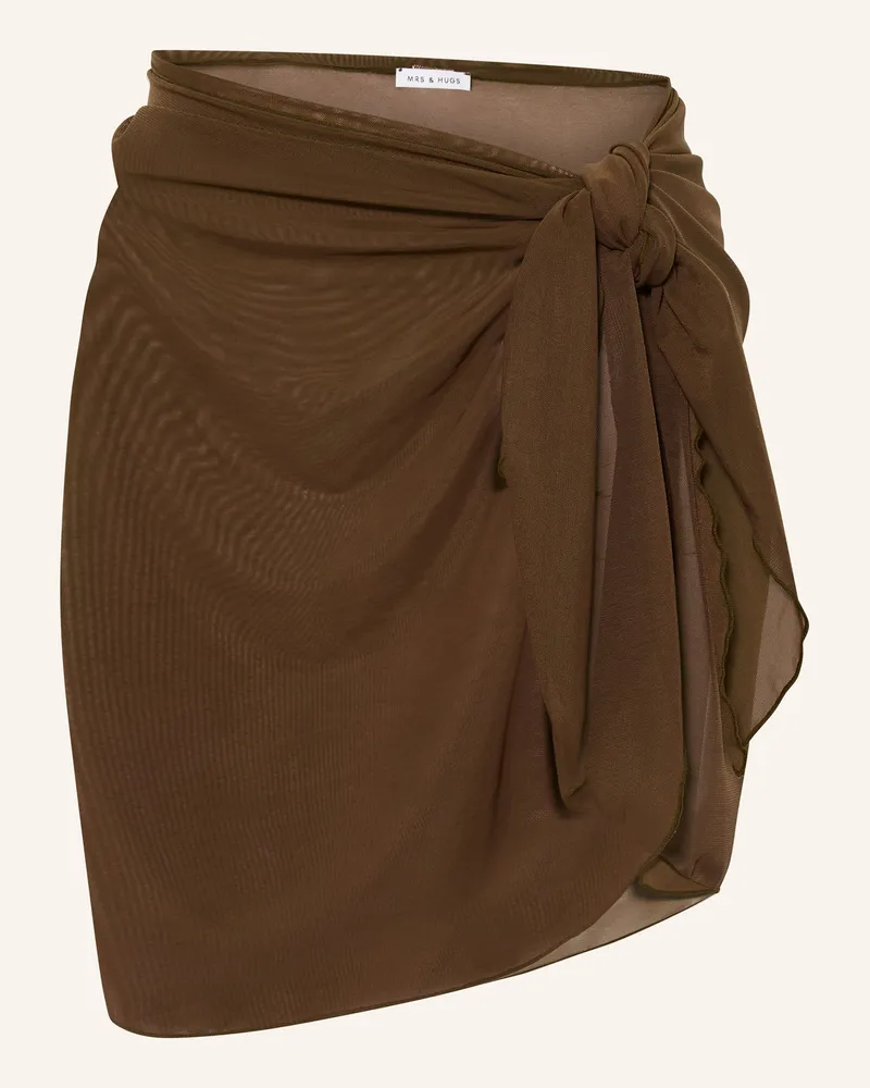Mrs & HUGS Pareo braun Dunkelbraun