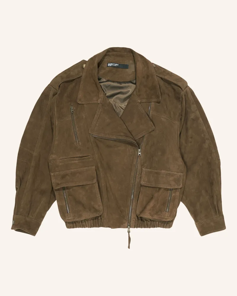 BIMBA Y LOLA Wildlederjacke gruen Grün