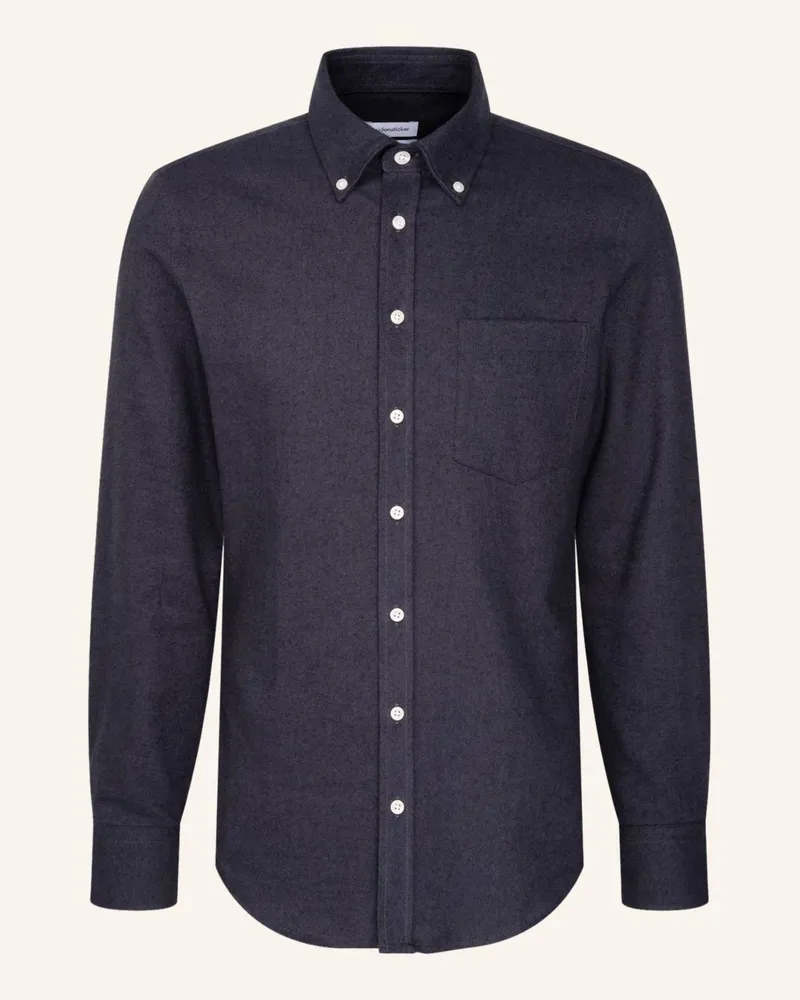 Seidensticker Flanellhemd Slim Fit Grau