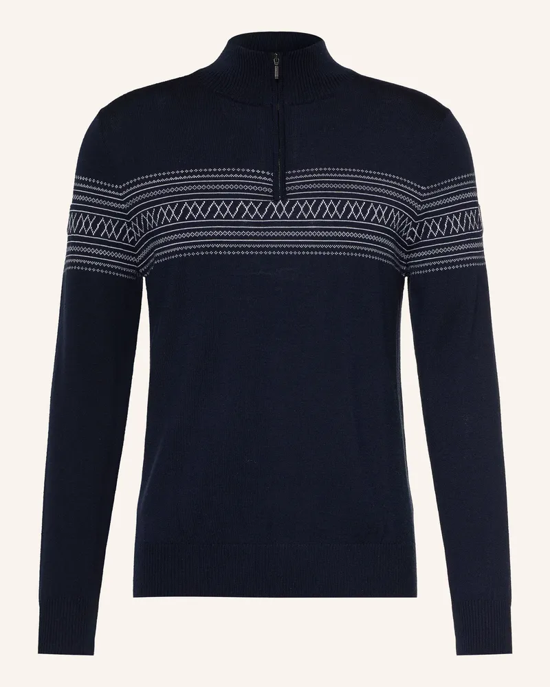 WE NORWEGIANS Troyer Signature Aus Merinowolle blau Dunkelblau