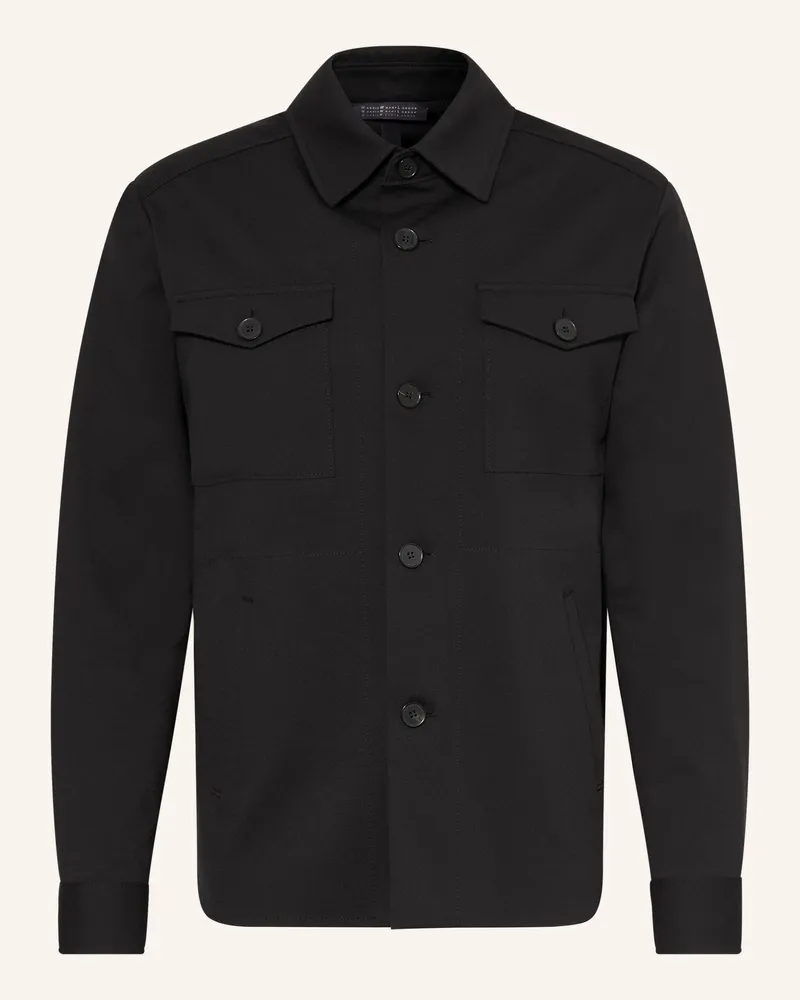 Harris Wharf London Jersey-Overjacket Schwarz