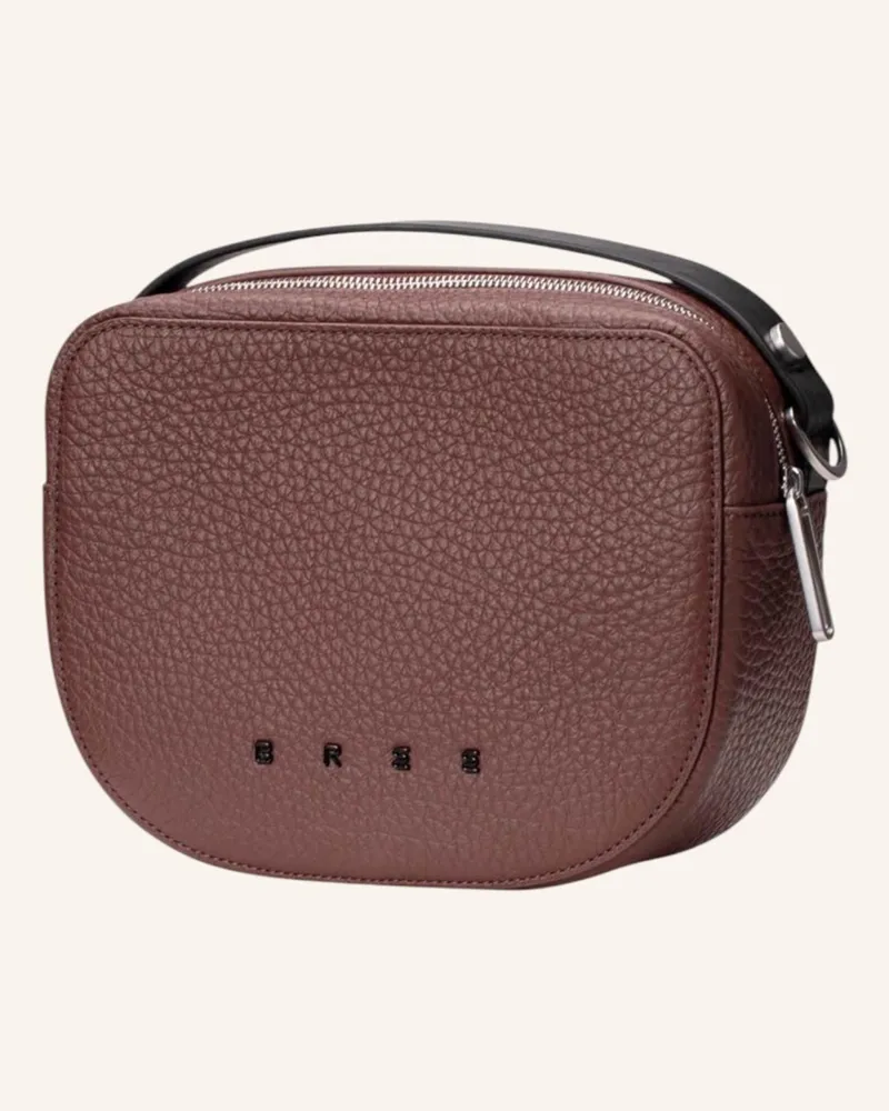 BREE Schultertasche The Icons Cube braun Dunkelrot