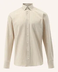 van Laack Hemd Tailor Fit Langer Ärmel Button Down Kragen Braun