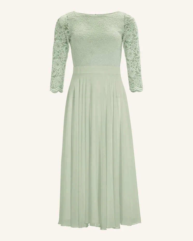 Swing Cocktailkleid mit Spitzenbesatz Hellgrün