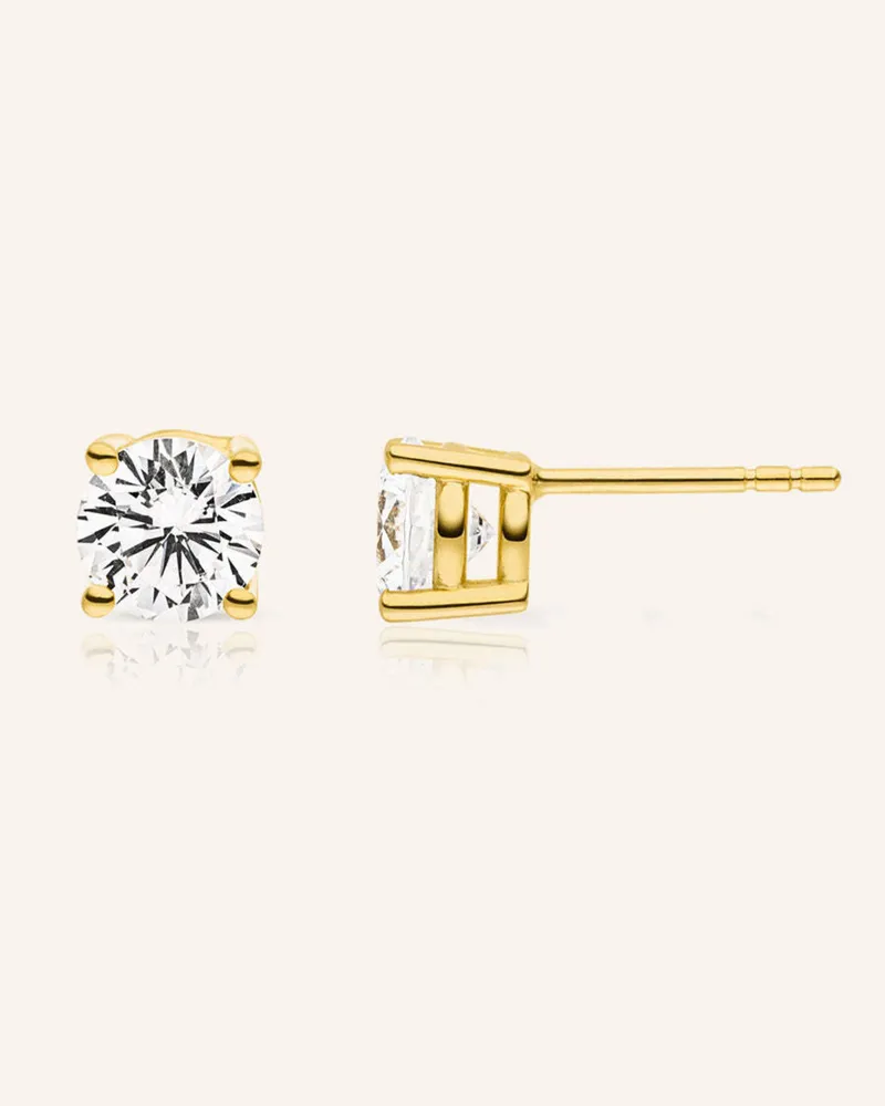 VEYNOU Ohrstecker Ella Aus 14 Karat Gelbgold Und 0,30ct. Lab-Grown Diamanten gold Gold