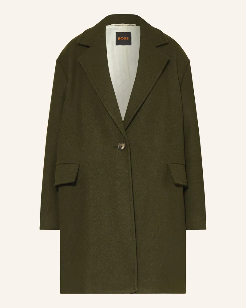 HUGO BOSS Mantel CALESARA Dunkelgrün