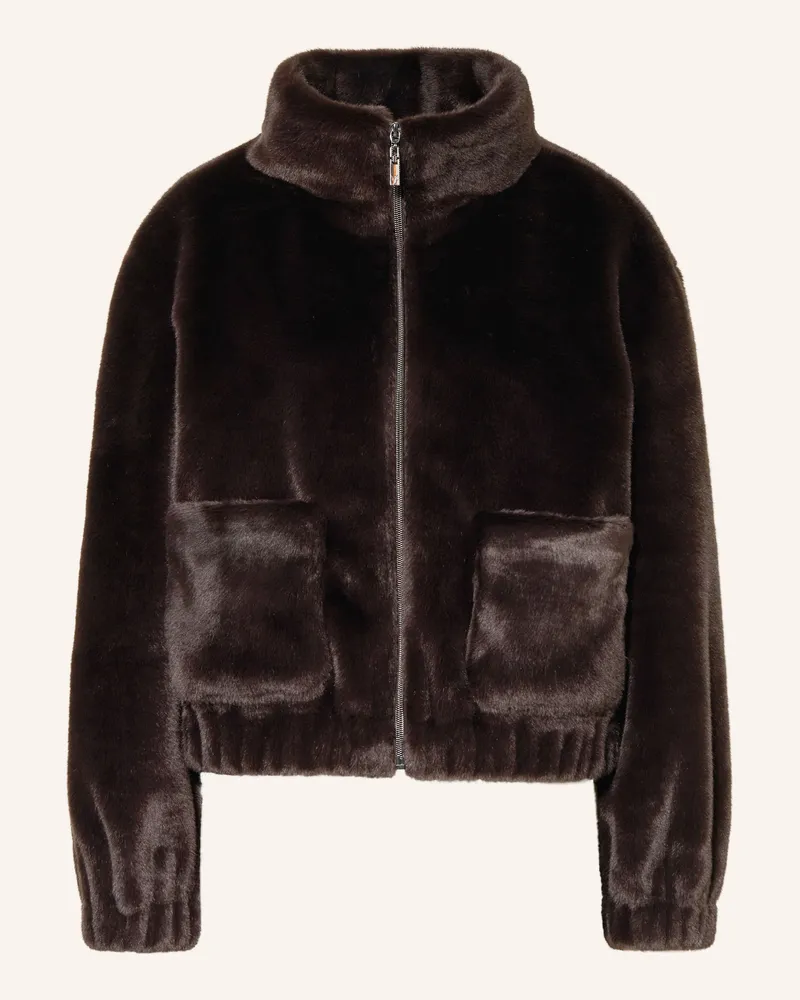 monari Kunstfell-Jacke braun Dunkelbraun