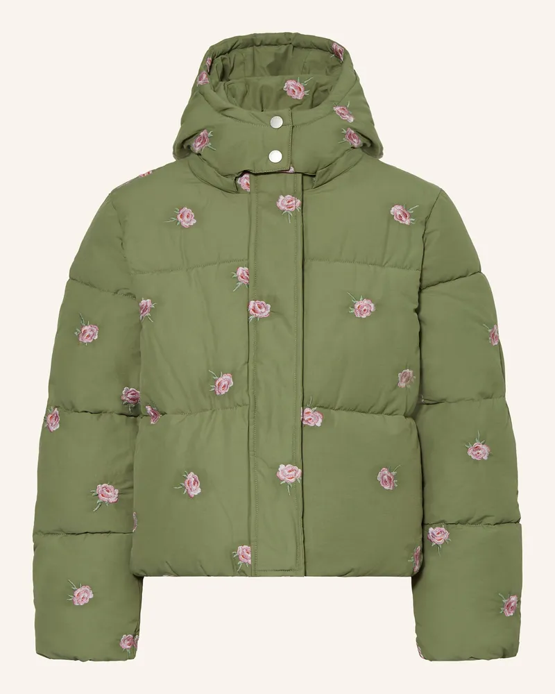 Stella McCartney Kids Steppjacke mit abnehmbarer Kapuze Hellgrün
