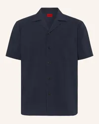 HUGO BOSS Kurzarm-Hemd ELLINO Straight Fit Blau