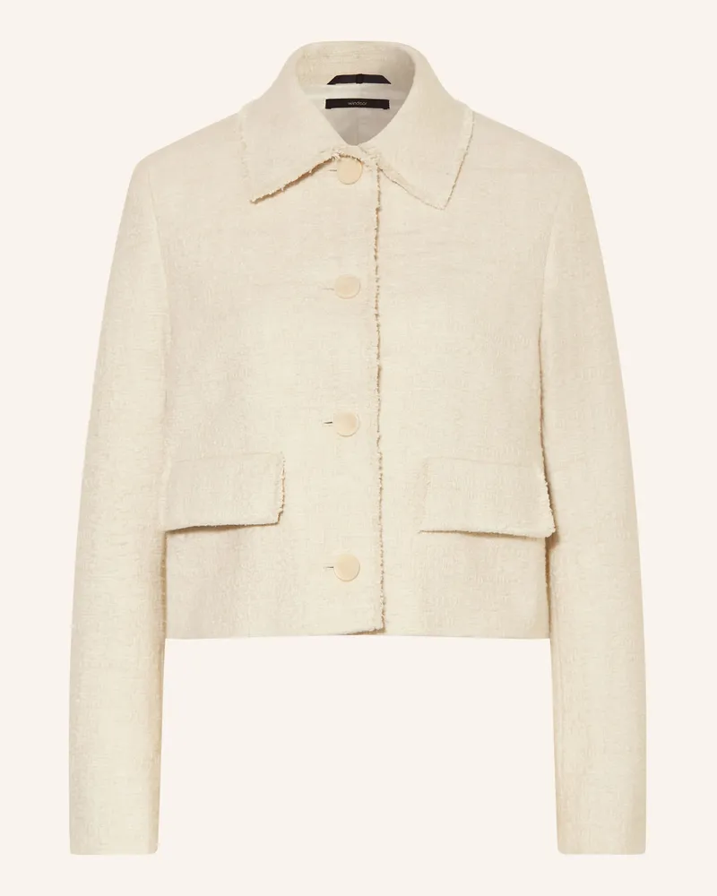 windsor. Kastenjacke aus Tweed Creme