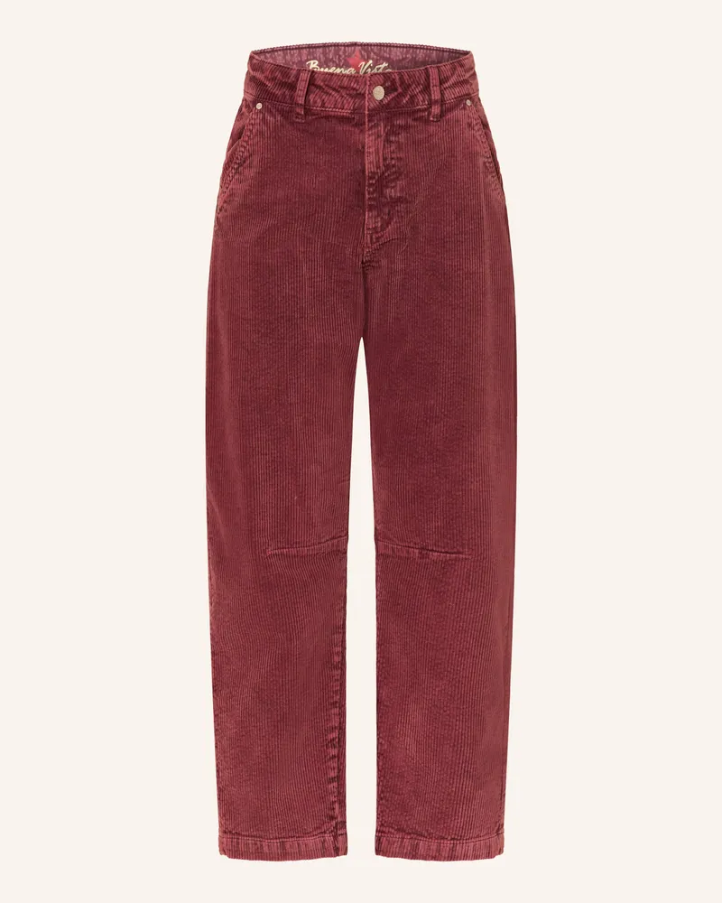 Buena Vista Barrel Jeans aus Cord Dunkelrot