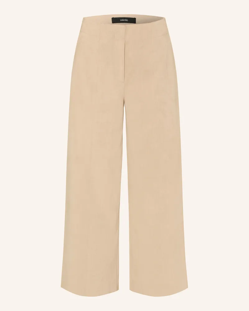 someday. 7/8-Hose Curilo Velours In Lederoptik beige Hellbraun