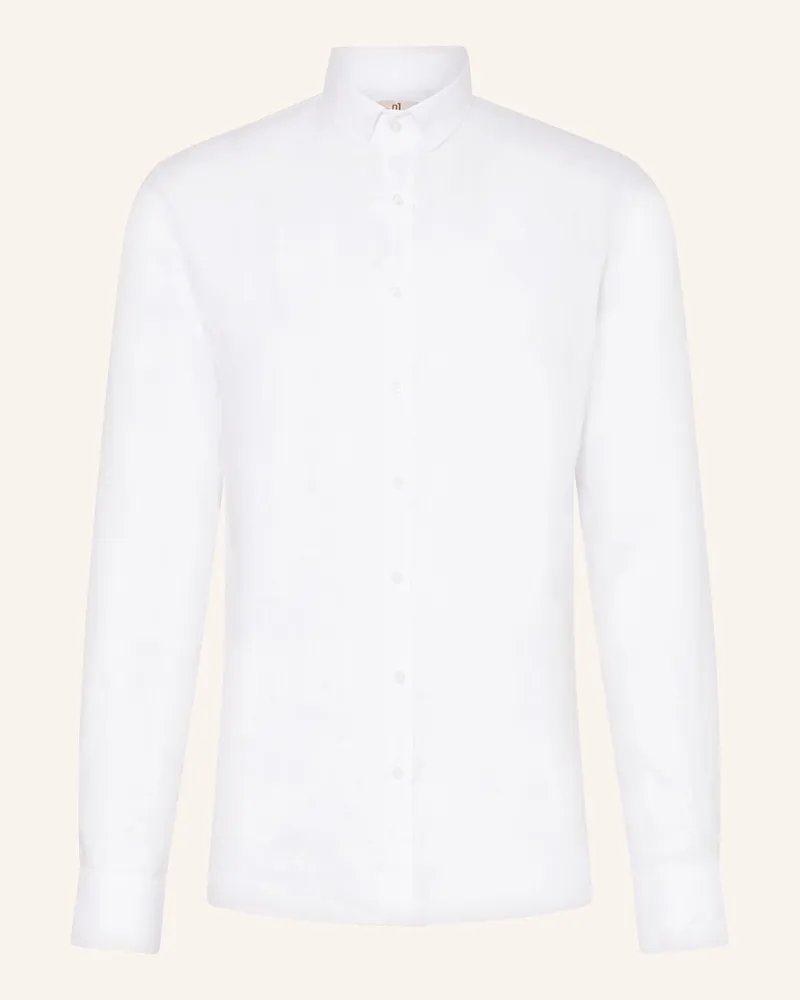 Q1 Hemd Extra Slim Fit aus Leinen Weiss