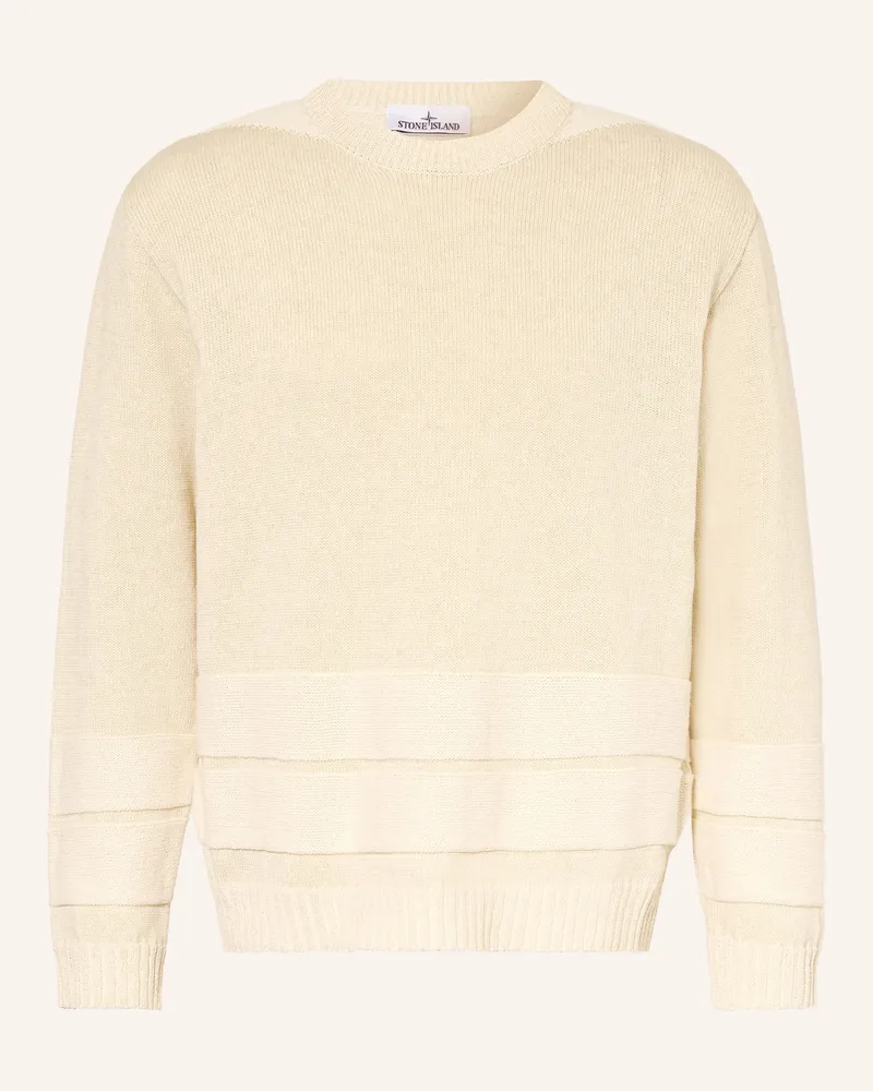 Stone Island Pullover mit Leinen Beige