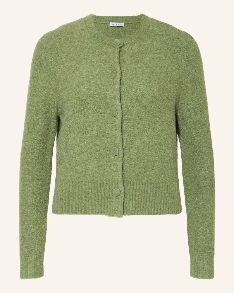 Mrs & HUGS Strickjacke gruen Grün
