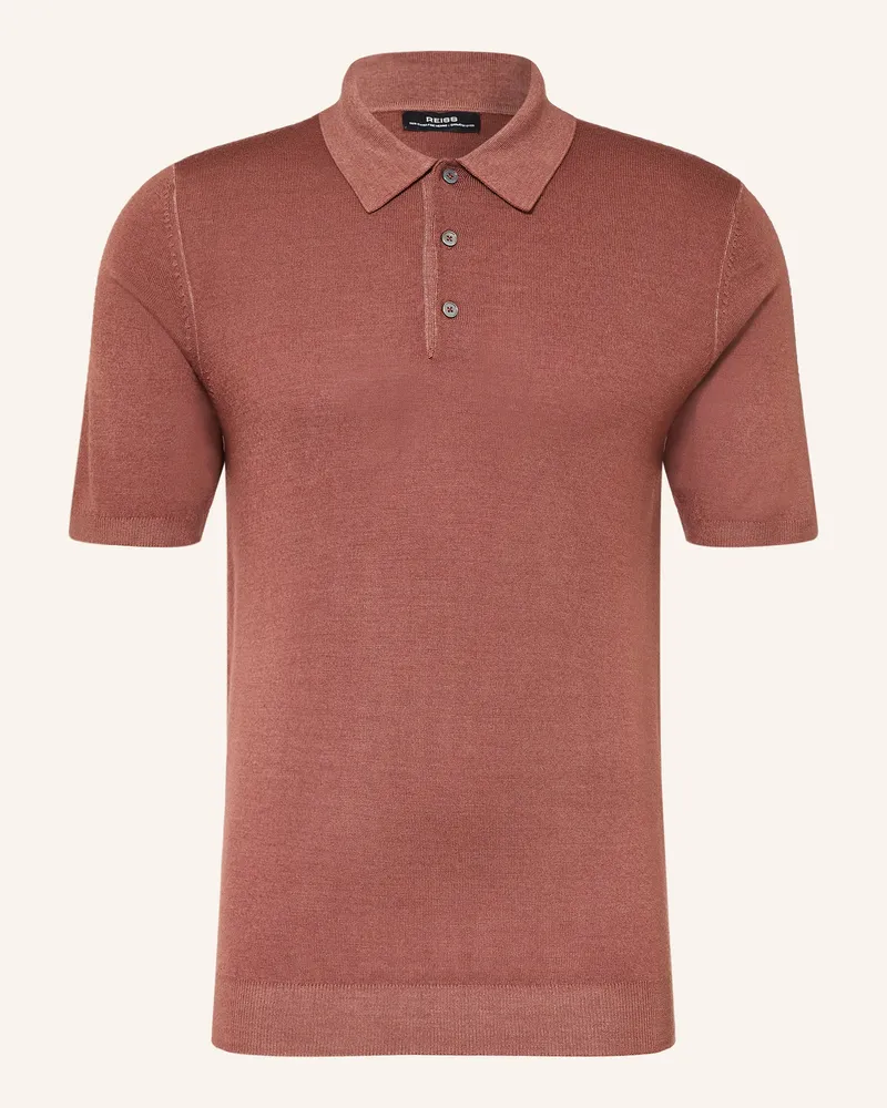 Reiss Strick-Poloshirt Jackdaw Aus Merinowolle rosa Rosé