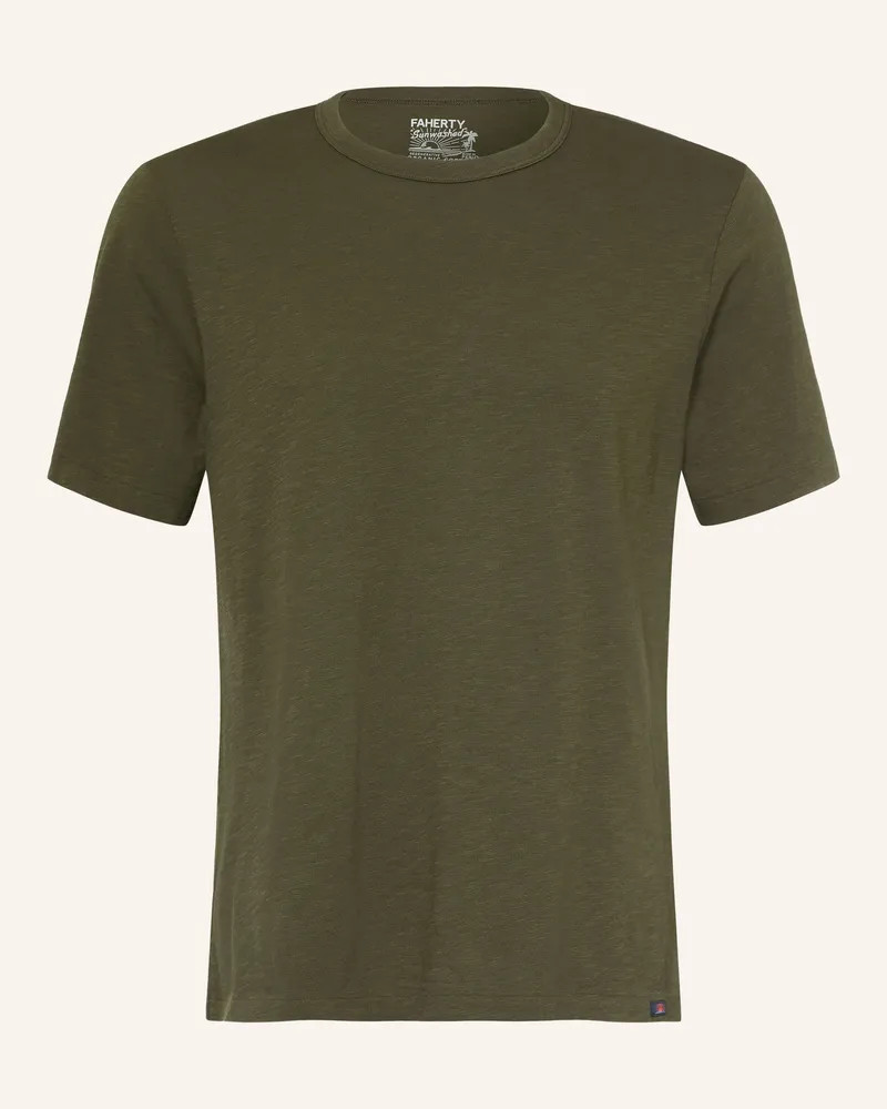 Faherty T-Shirt gruen Khaki