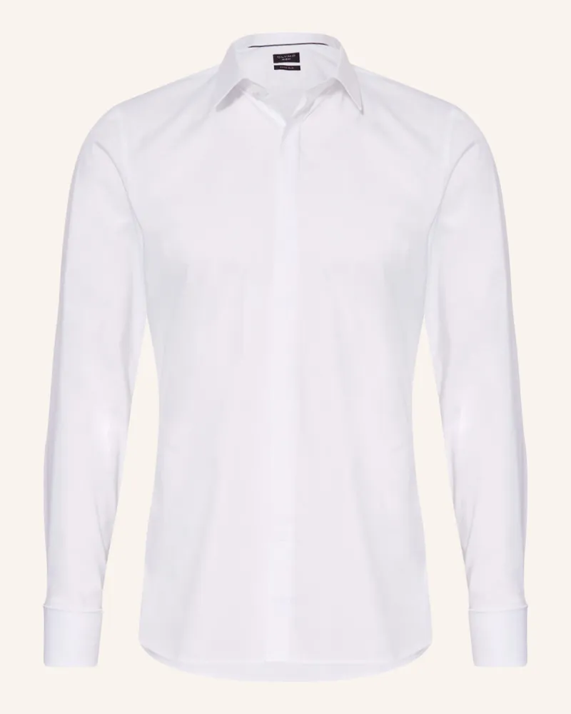 Olymp Hemd No. Six Super Slim Mit Umschlagmanschette weiss Weiss