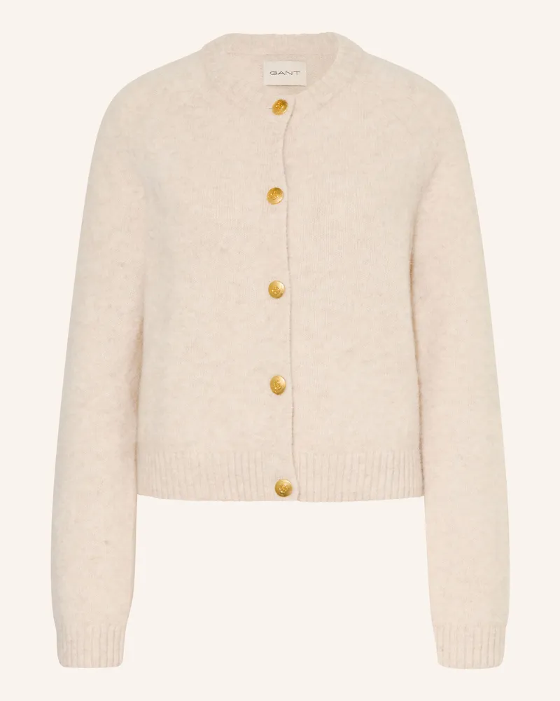Gant Strickjacke Mit Alpaka beige Hellbraun