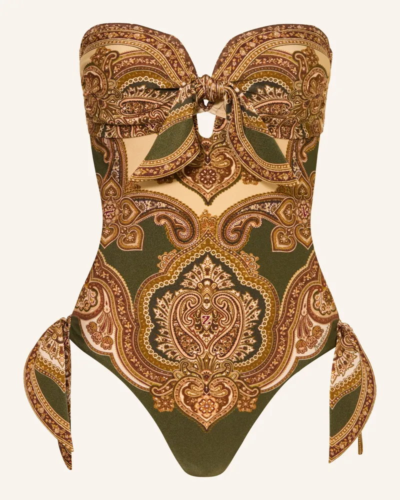 Zimmermann Bandeau-Badeanzug Mahon gruen Oliv