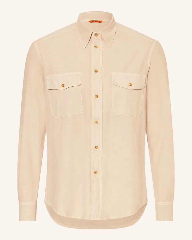 BARENA Hemd Camicia Deca Regular Fit beige Beige