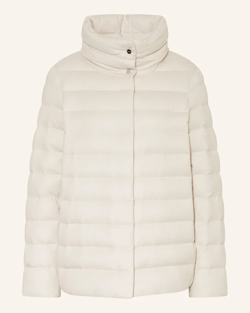 Herno Jacke Piumino Capa/ Ceta Aus Seide Und Cashmere beige Ecru