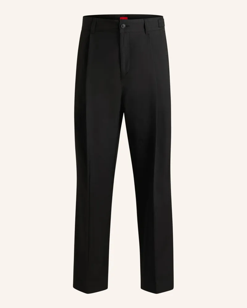 HUGO BOSS Casual Hose RENAR252 Relaxed Fit Schwarz
