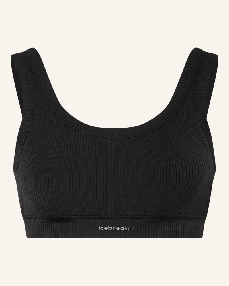 Icebreaker Funktionswäsche-Top Lotus Mit Merinowolle schwarz Schwarz