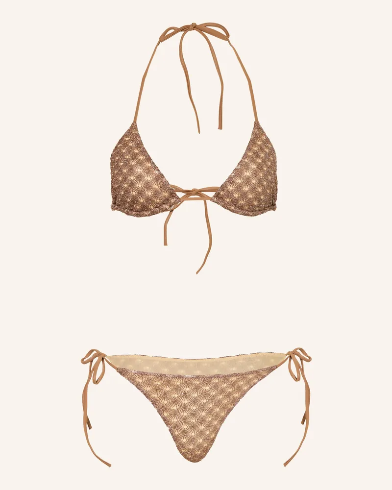 Missoni Triangel-Bikini Mit Glitzergarn braun Braun