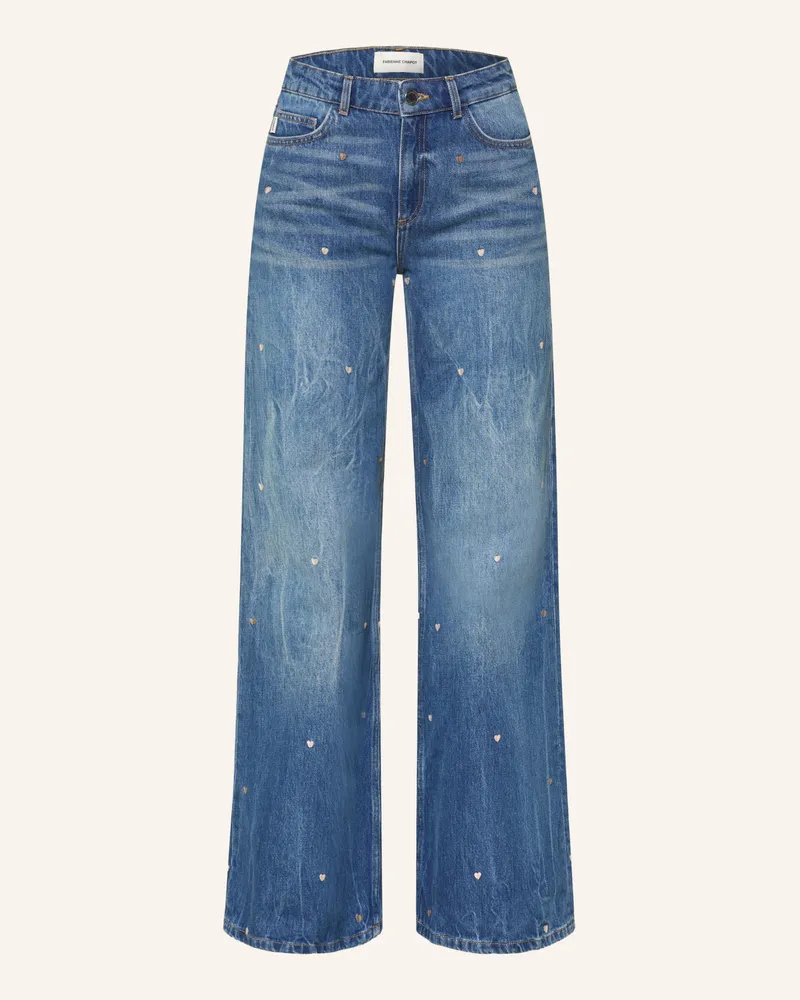 Fabienne Chapot Wide Leg Jeans Thea Mit Stickereien blau 3345