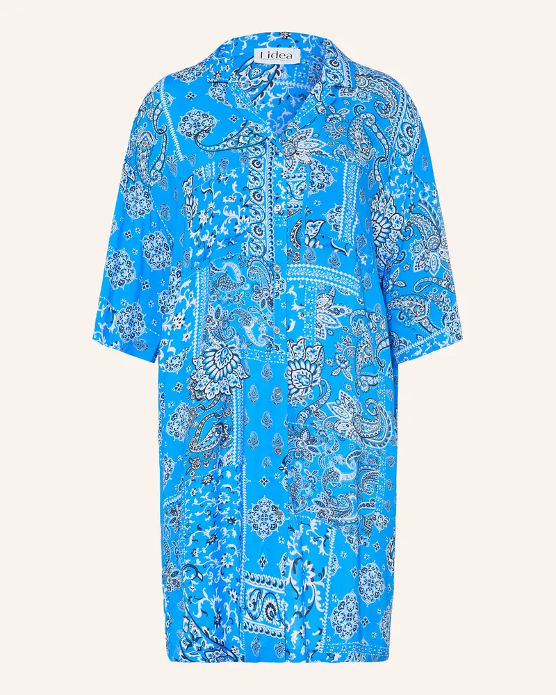 Lidea Strandkleid Mit 3/4-Arm blau Türkis
