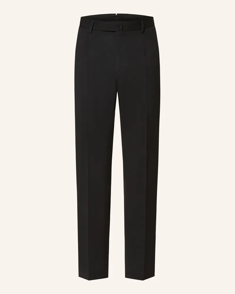 Biagio Santaniello Hose TECHNO GARBADINE Extra Slim Fit Schwarz