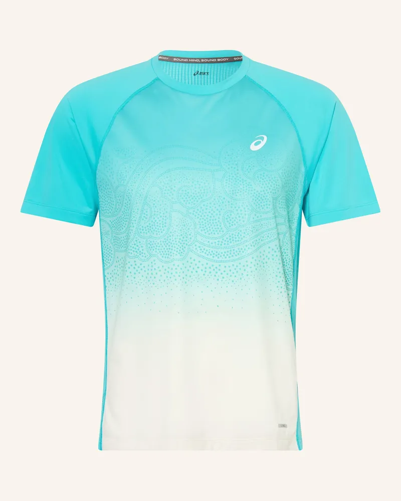 Asics Laufshirt Road Fade blau Türkis