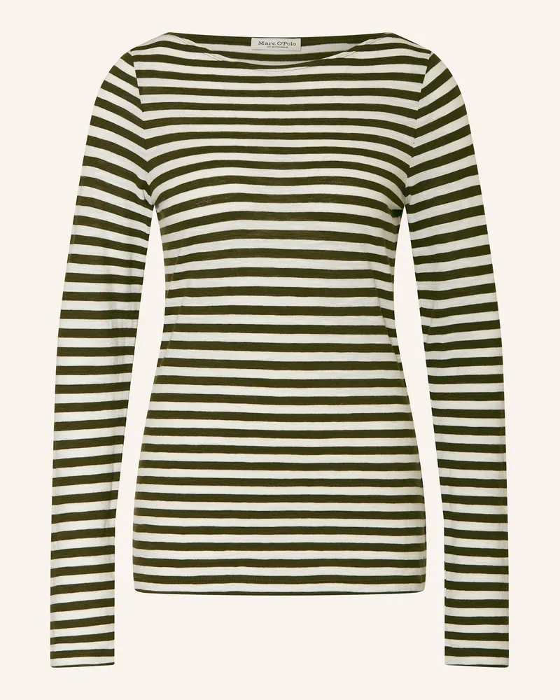 Marc O'Polo Longsleeve gruen Weiss