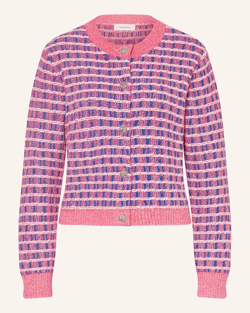 Darling Harbour Strickjacke mit Glitzergarn Pink