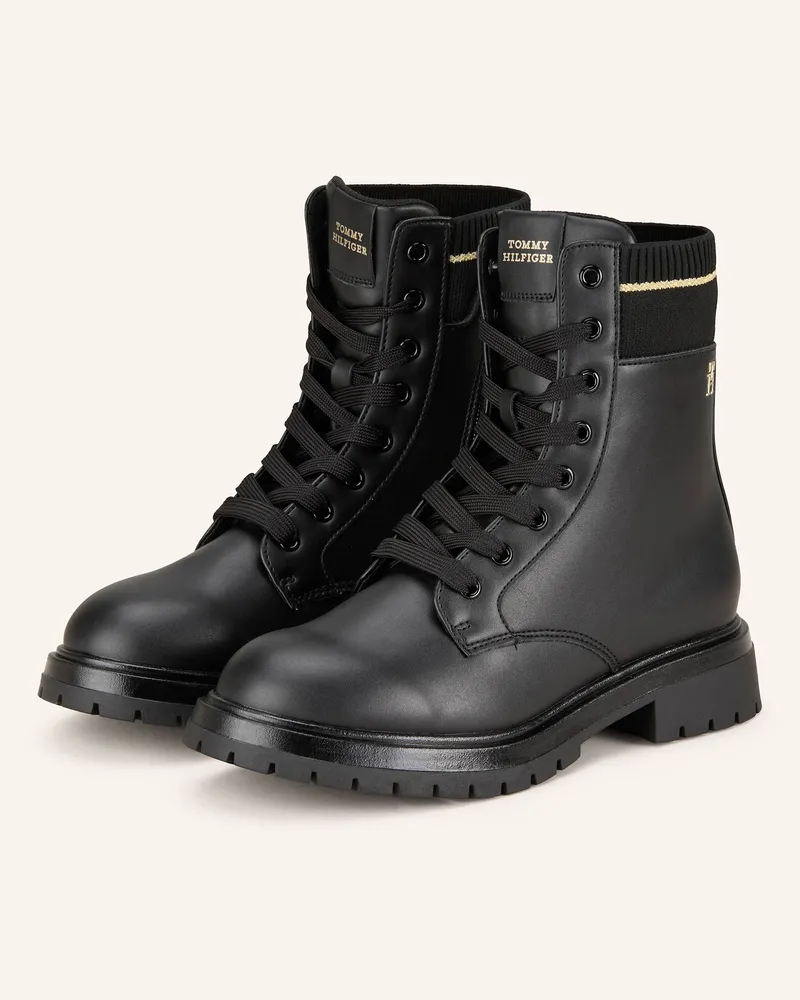 Tommy Hilfiger Schnürboots schwarz Schwarz