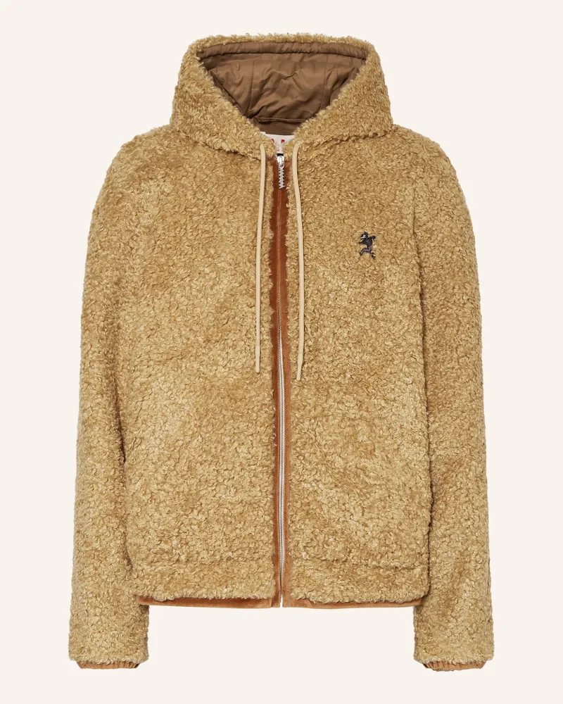 Marni Teddyfell-Jacke braun Camel