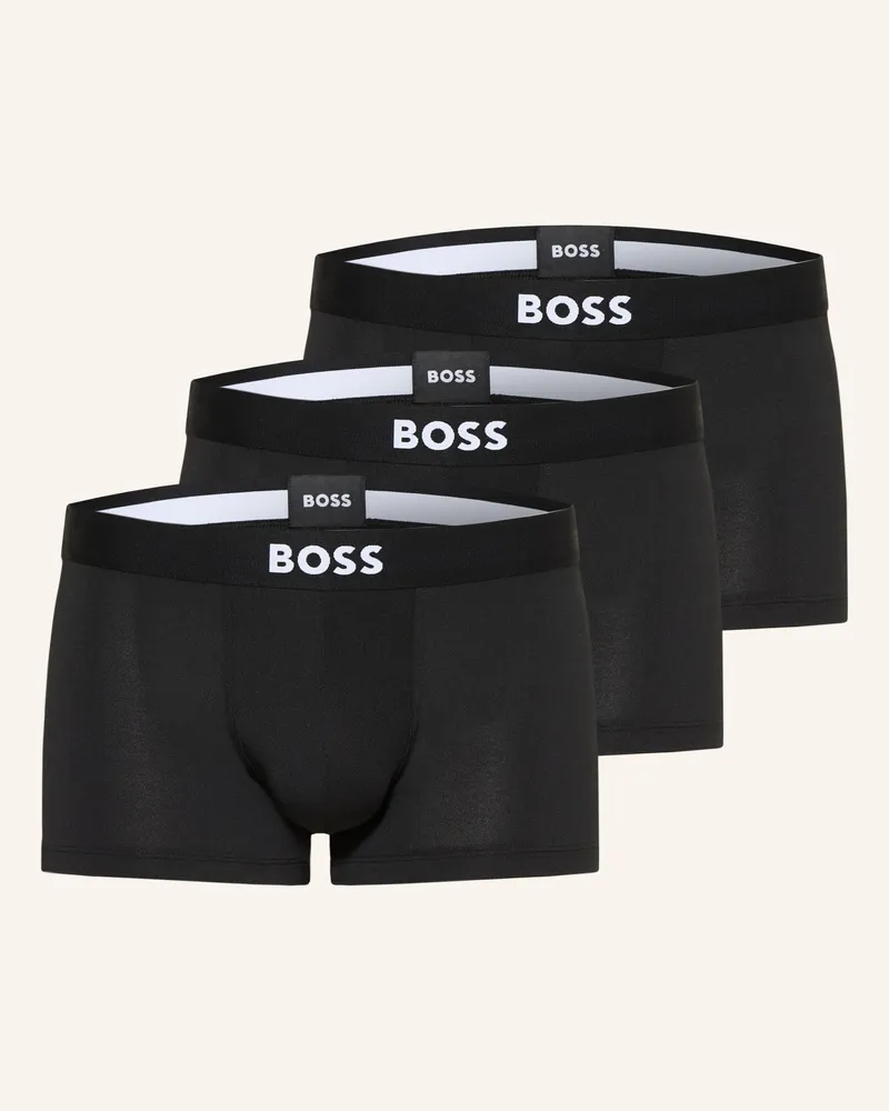 HUGO BOSS 3er-Pack Boxershorts ONE Schwarz