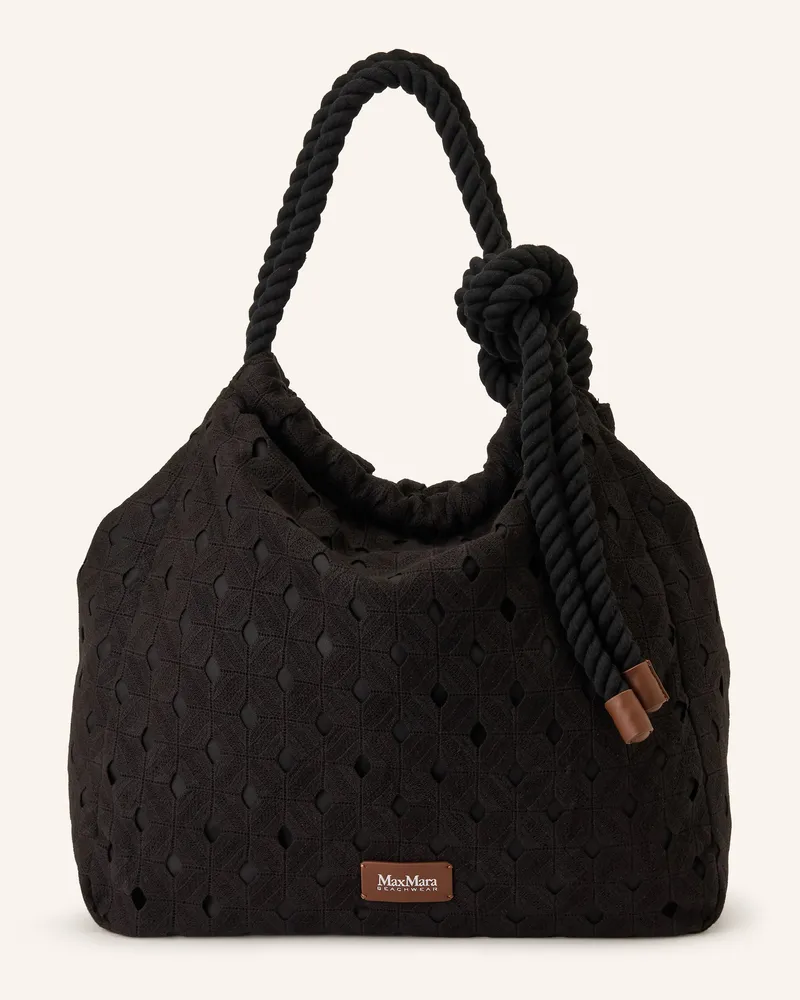 Max Mara Strandtasche Bcharte schwarz Schwarz