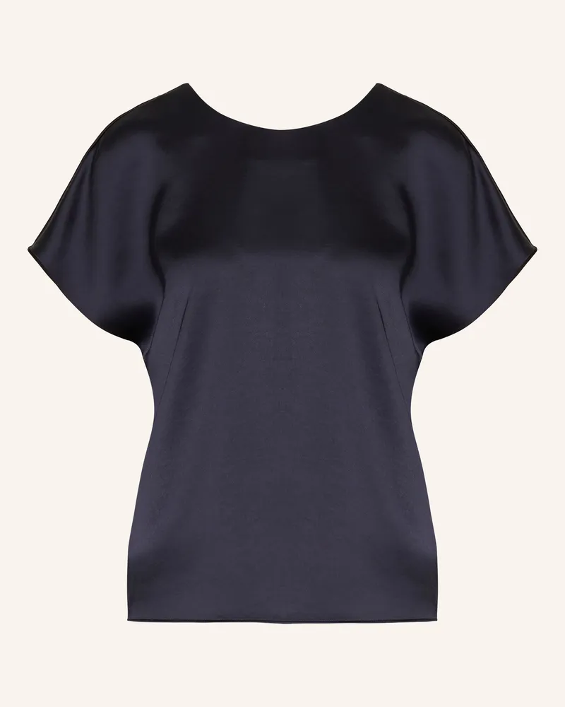 Luisa Cerano Blusenshirt Aus Satin blau Dunkelblau