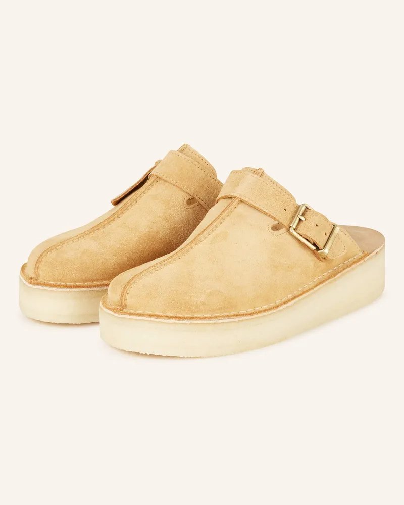 Clarks Mules TREK Camel
