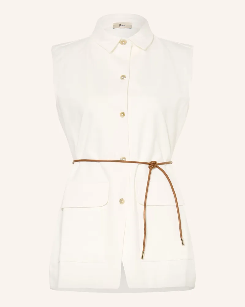 Herno Blazerweste weiss Creme