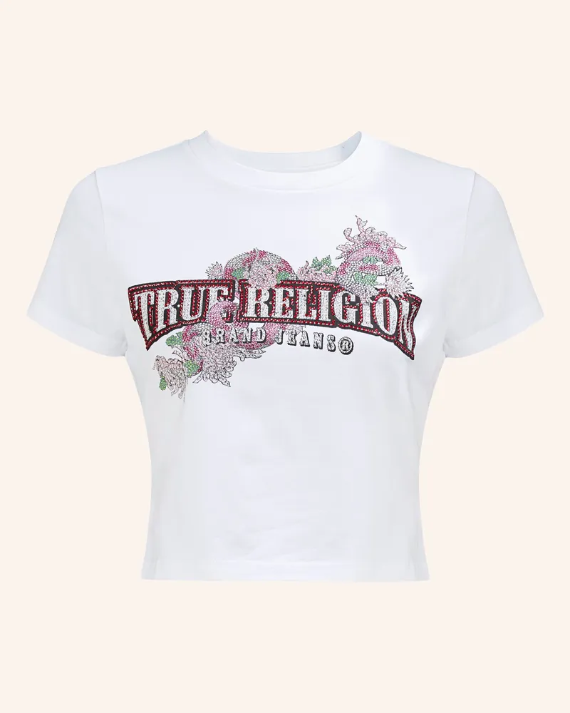 True Religion T-Shirt Snake weiss 