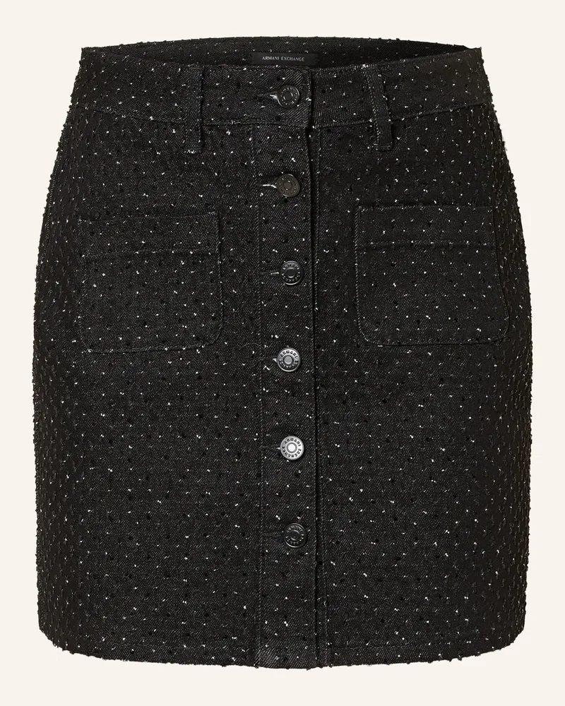 Armani Exchange Jeansrock Mit Schmucksteinen schwarz Schwarz