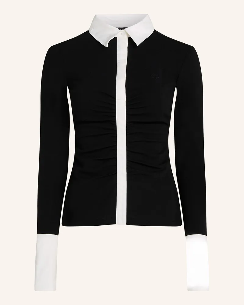 Karl Lagerfeld KARL ESSENTIAL LANGARM-POLOSHIRT Schwarz